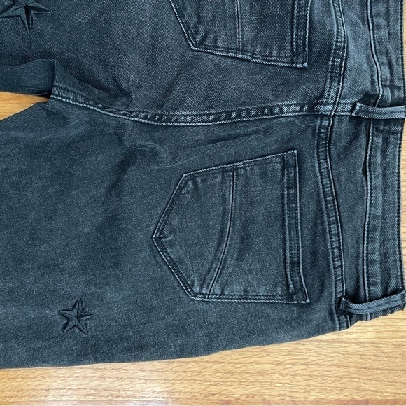 ANTHROPOLOGIE Driftwood Black Embroidered Stars Denim Jeans 28 - Picture 10 of 16